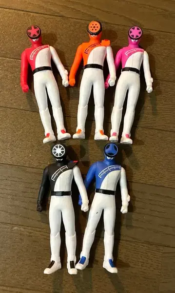 반다이 폭상전대 분붐저 소프트 비닐 히어로 5종 컴플리트 피규어