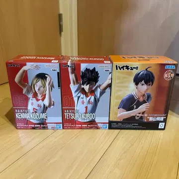 하이큐!! 피규어 3체 세트 코즈메 켄마 쿠로오 테츠로 카게야마 토비오