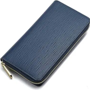 가죽 장지갑 대용량 안티스키밍 세퍼레이트형 동전 지갑 블루