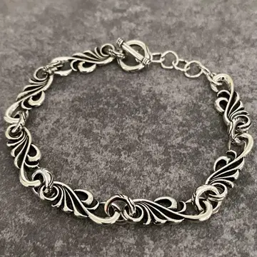 멕시칸 주얼리 실버 925 팔찌 체인 당초 아이비