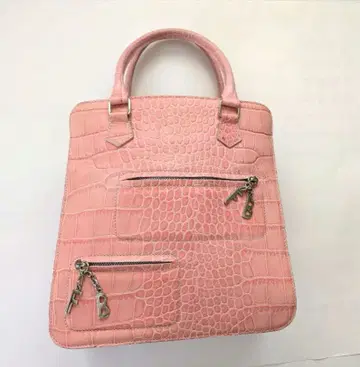 Francesco Biasia 핑크 악어 엠보싱 백