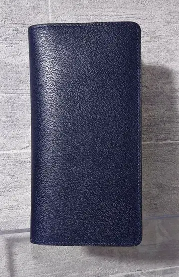 enku 네이비 나염 가죽 [shiboai] 장지갑 네이비 나염 지갑