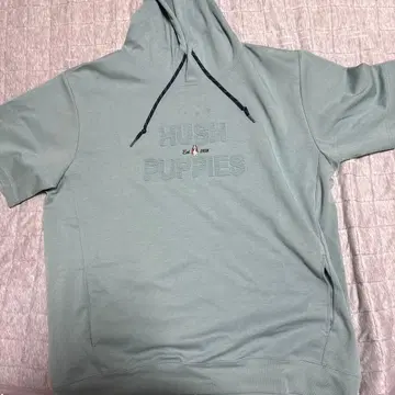 Hush Puppies 후드 부착 반팔 T셔츠 L 에메랄드 그린