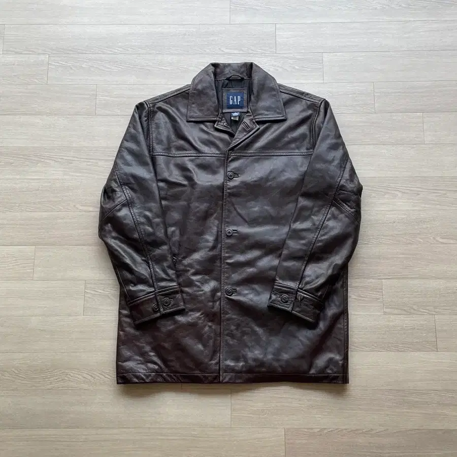 M] Wackomaria 23FW Sheep Skin Leather Car Coat #와코마리아,#카코트