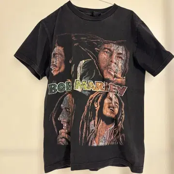 Bob Marley 프린트 티셔츠 M 사이즈 블랙