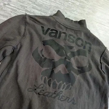 00s vanson 맨투맨 풀 집업 Y2K 흑먹색 스컬 그런지
