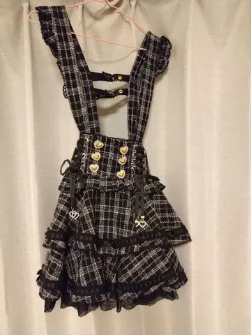 LIZLISA 사다리 리본 트위드 티어드 치마바지