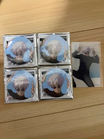 주술회전 애니메이션 캔뱃지 클리어 카드 고죠