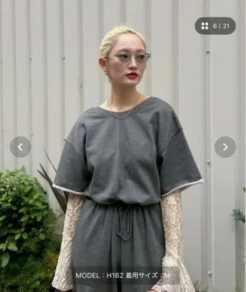 아메리빈티지 백 오픈 스웨트 롬퍼스 그레이 S