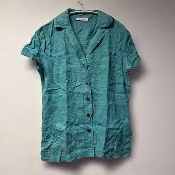 [ F ] M COLLECTION 터콰이즈 반팔 셔츠