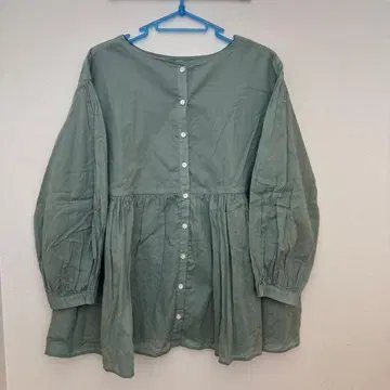 코튼 보일 2WAY 블라우스 민트 M