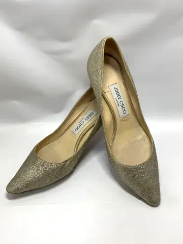 JIMMY CHOO 지미추 골드 하이힐 펌프스 37