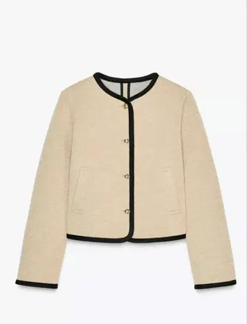 베이지 노카라 자켓 ZARA