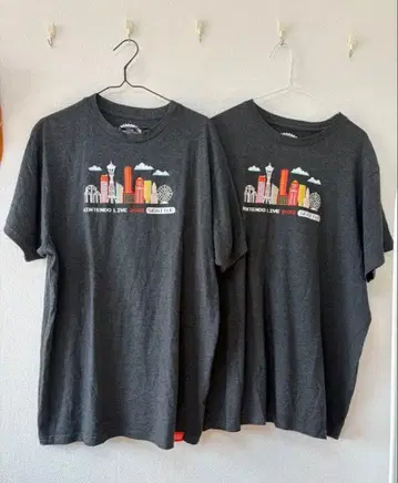 Nintendo 2023 시애틀 T셔츠 세트 그레이 마리오