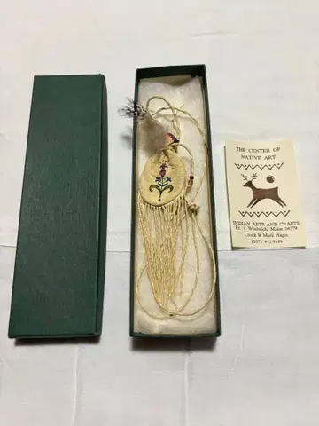 아메리카 원주민 목걸이 부적 주머니