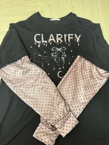 Ank Rouge 원피스 롱 T셔츠 리본 지뢰 양산형