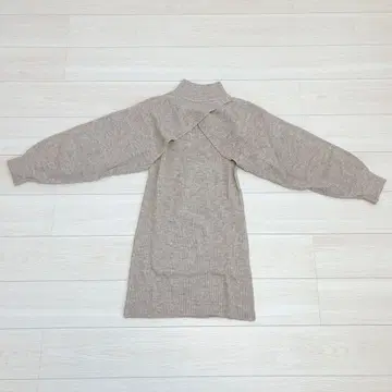 Chico 치코 하이넥 미니 원피스 크로스 니트 세트