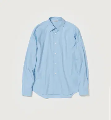 AURALEE 워시드 랫핑크 트윌 셔츠 라이트 블루 사이즈 3