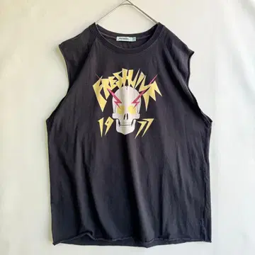 인도제 프레쉬 자이브 슬리브리스 T셔츠 스컬 해골 밴드