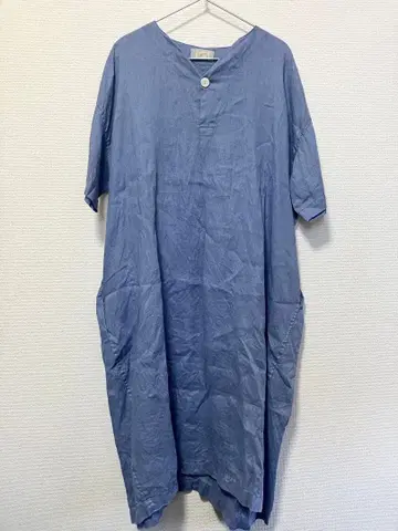 Natural Laundry 반팔 린넨 100% 셔츠 원피스 2 새상품급