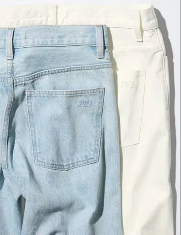 UNIQLO JWAnderson 스트레이트 청바지 화이트