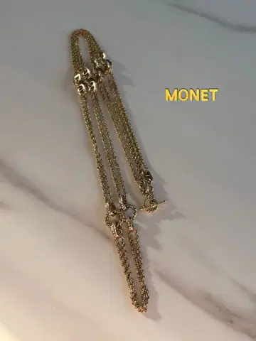 MONET 모네 로프 링크 롱 목걸이 앤티크