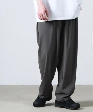 플렉스 트리코트 와이드 테이퍼드 셰프 팬츠