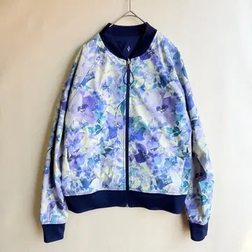 미사용 스케쳐스 여성용 리버서블 자켓 꽃무늬 네이비 S