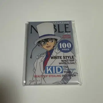 명탐정 코난 스퀘어 캔뱃지 괴도 키드 잡지풍