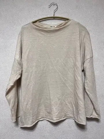 [ evam eva ] 베이지 긴팔 린넨 썸머 니트 콘도 니트