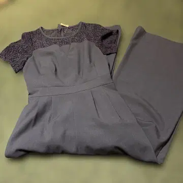 베린다 다크 그레이 레이스 슬리브 올인원