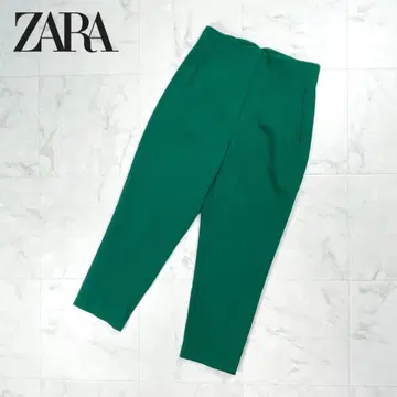 ZARA 하이웨스트 테이퍼드 팬츠 그린 사이즈 M*GD727