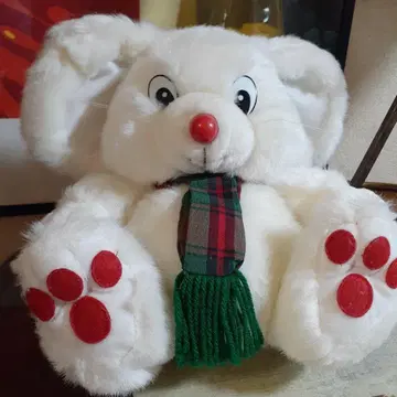 빈티지 쇼와 레트로 레트로 팝 화이트 쥐 봉제 인형 화이트 쥐