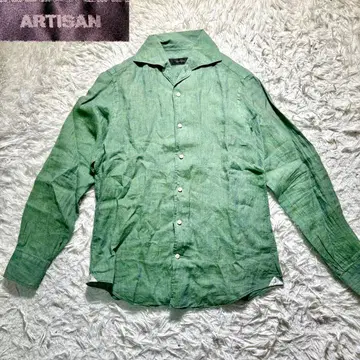 [ 새상품급 ] ARTISAN 아티산 긴팔 셔츠 린넨 100% 그린 S