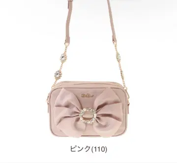 LIZLISA 리본 비쥬 미니백 핑크