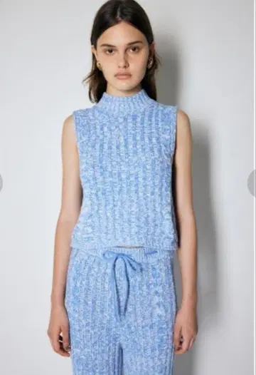 MIX COLOR 니트 탱크탑 & 팬츠 세트