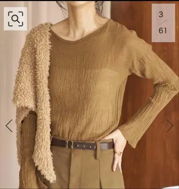 plage 플라주 아틀리에 프랑세 별주 T 블라우스 카멜