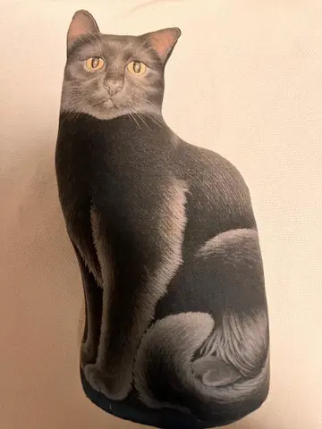 리얼 검은 고양이 봉제 인형 2001년제