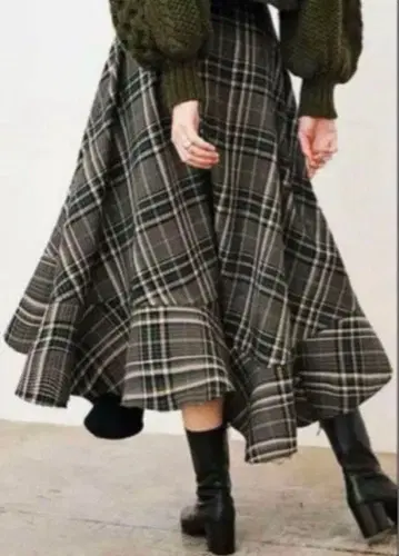 CLANE 클라네 체크 스커트