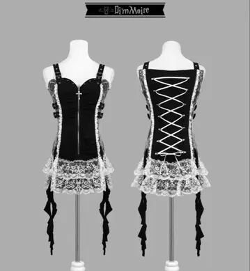 DimMoire 타무의 계약 고딕 드레스 Black&White