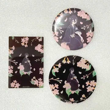 BLEACH 쿠키 루키아 botania 캔뱃지 코스터 카드 3점