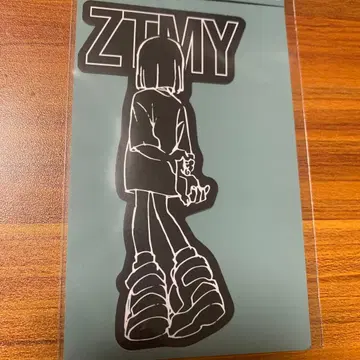 ZTMY 계속 한밤중이면 좋을 텐데 빅 로고 스티커 니라짱 블랙 2