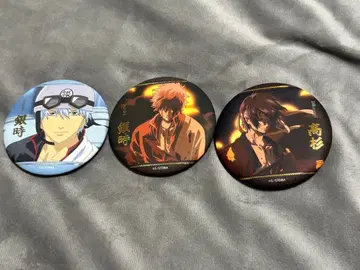 은혼 75mm 금박 캔뱃지 중국 한정판 사카타 긴토키 타카스기 신스케