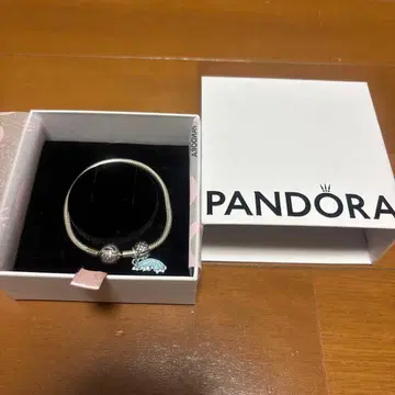 PANDORA 3세트 실버 팔찌 나비 참 포함