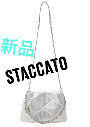 새상품 양가죽 STACCATO 퀼팅 2way 샤인백