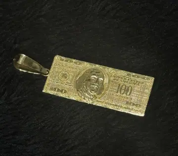 100달러 지폐 디자인 목걸이 아발란체 금 gold AVALANCHE