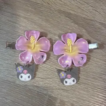 산리오 쿠로미 헤어 클립 세트 두근두근 헤이세이 코갸루