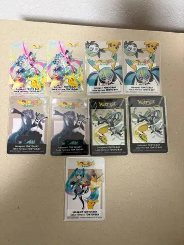 9장 포켓몬 하츠네 미쿠 포케미쿠 라라포트 특전 클리어 카드 전 5종