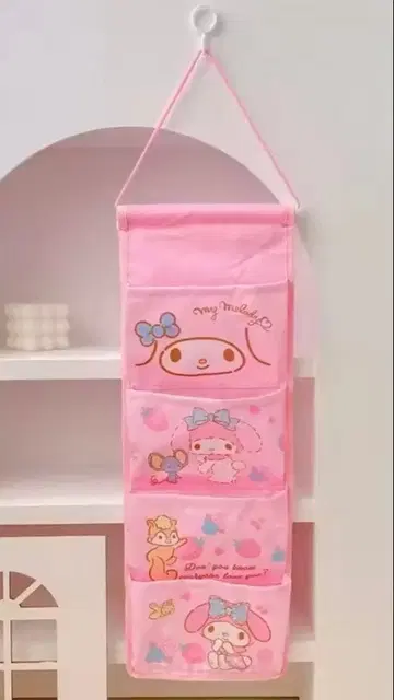 마이멜로디 벽걸이 수납 백