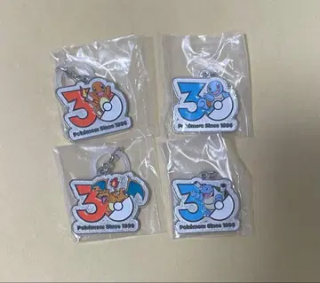 가챠가챠 포켓몬 30주년 메탈 참 마스코트 4개 세트